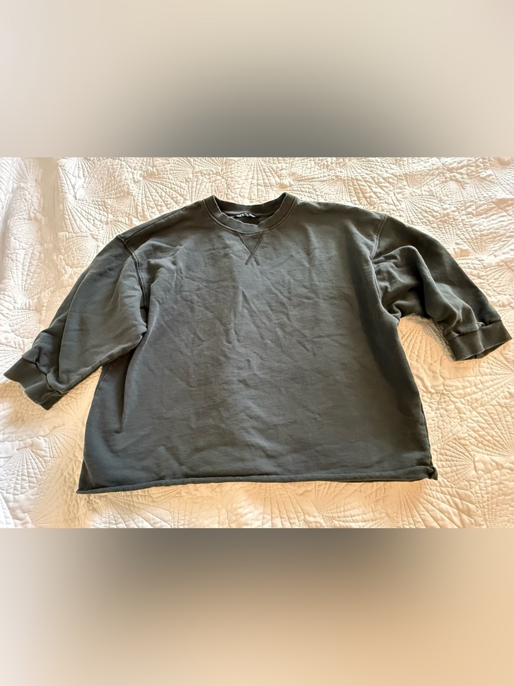 Zara Olive Crewneck Sweatshirt